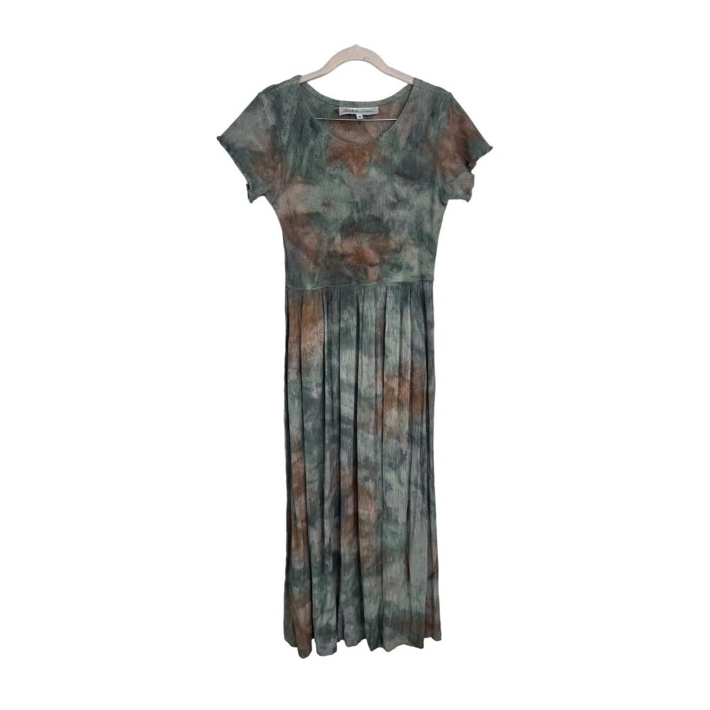 Vintage Babara Lesser tie dye maxi‎ dress size S fairy grunge whimsygoth crinkle